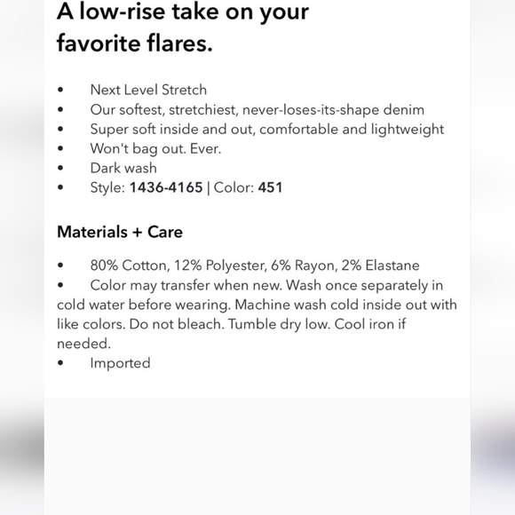 American Eagle Jeans Womens 4 Dark Blue Denim Pants AE Artist Flare Boot Stretch - Picture 4 of 16